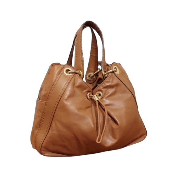 MICHAEL Michael Kors Handbags - Michael Kors Saddle Brown Soft Leather Three Compartment Shoulder Hobo Bag